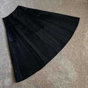 Vintage Skirt Womens 8P Black Sheen A-Line Full Long Formal Holiday Lined Y2K